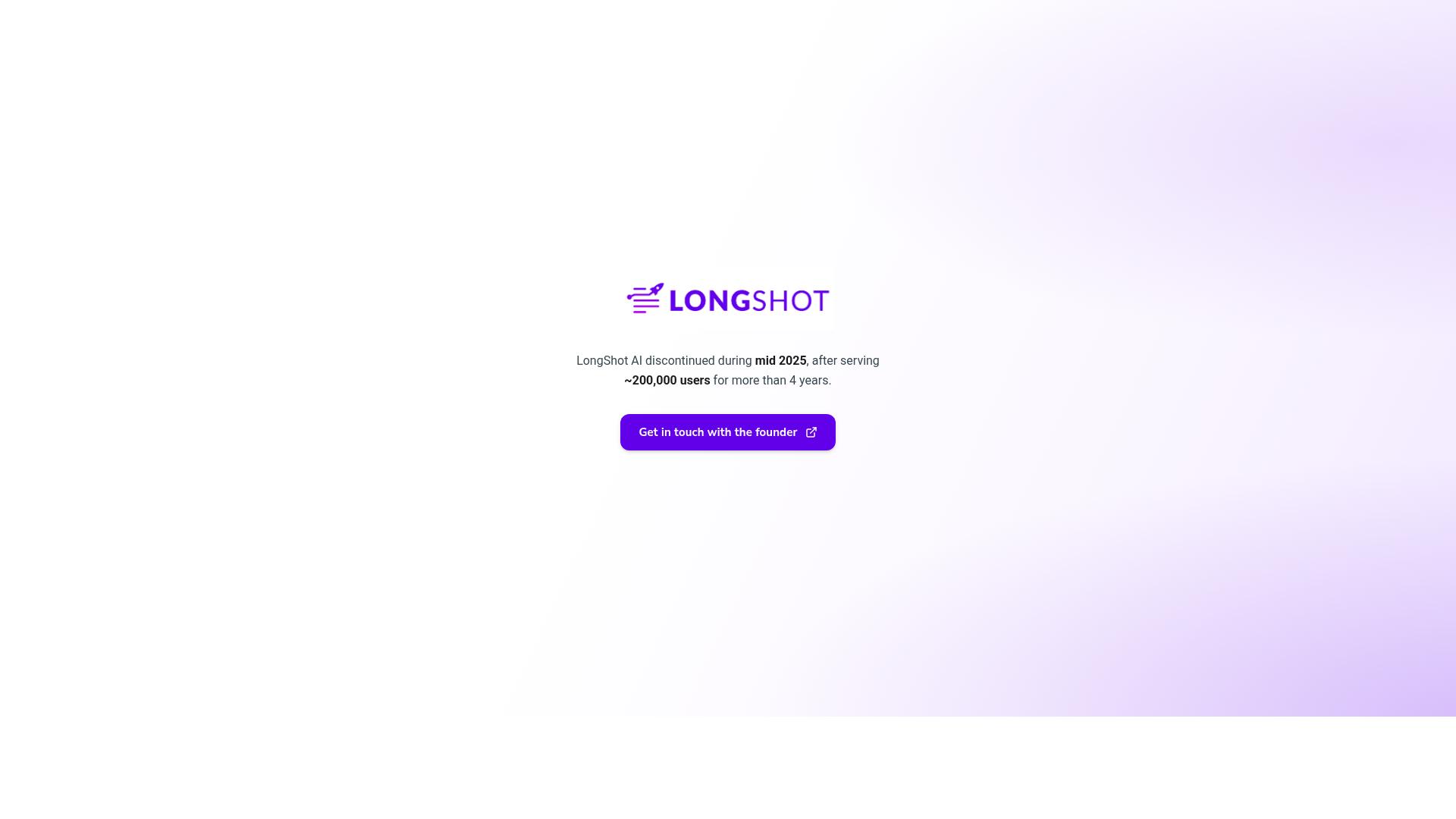LongShot AI website